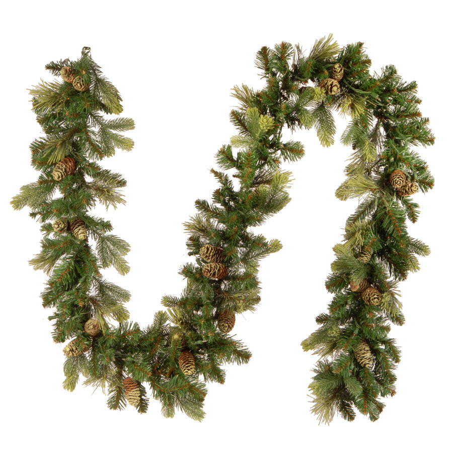 The Holiday Aisle® 9ft. Carolina Pine Garland with Clear Lights